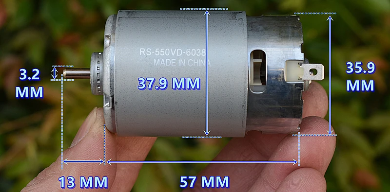 2300rpm RS-550VC 6038 6532 7527 8022 High-speed high-power violent model motor For Electric tool