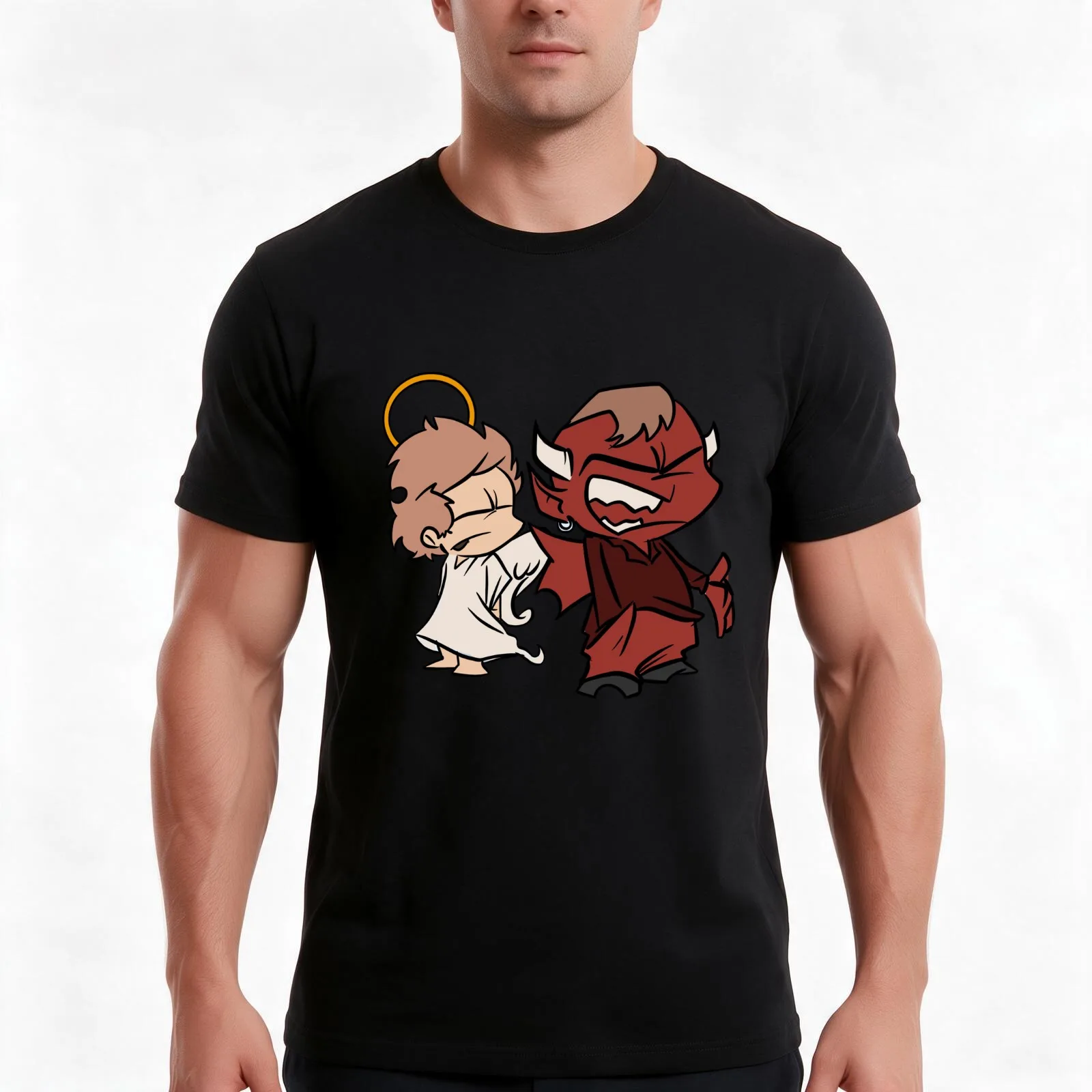 Alain Conscience and Alain Parfait T-Shirt Summer Casual Cotton Tee Oversized Streetwear Tops Vintage Graphic Print