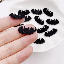 100PCS Felt Fabric Cool Black Bat Cute Patches DIY Craft Applique for Clothing Hairpin Parts Halloween Decor Craft E752