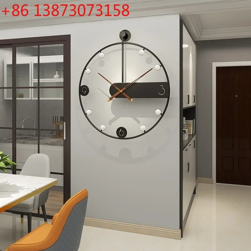 Modern Simple Metal Frame Wall Clocks Creative Silent Wall Clocks Roundness Nordic Interior Decor Valentines Day Gift Home Decor