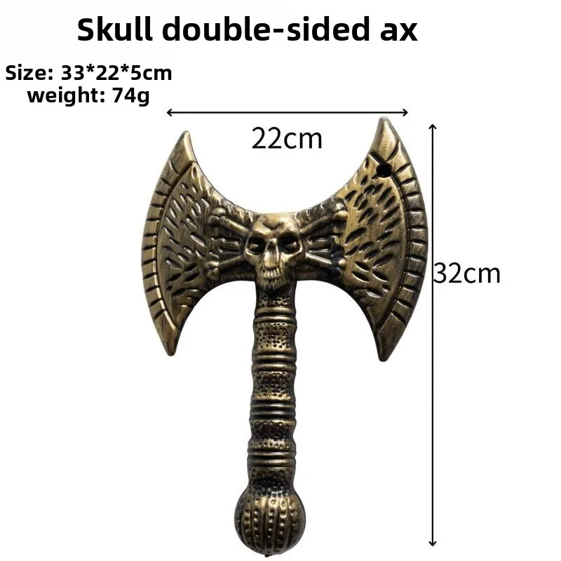 Katana – modèle de hache squelette en PU, 42cm/16,53 pouces, accessoires de couteau, fournitures de fête à collectionner, ornements d'halloween, jouet pour garçon, cadeaux amusants