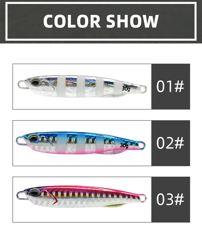 2021 Japan Metallguss Jig Löffel 10/15/20/30/40/50g Shore Casting Jigging Fisch Meer Bass Angeln Locken Künstliche Köder Tackle – Detail 9