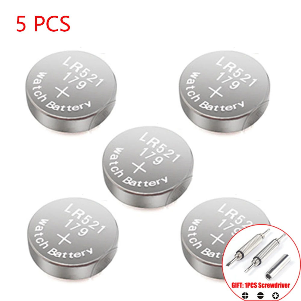 2-10PCS LR521 AG0 Button Batteries SR521SW 379A 379 179 D379 SR63 1.55V 10mAh Alkaline Coin Cell Silver OxideWatch Battery