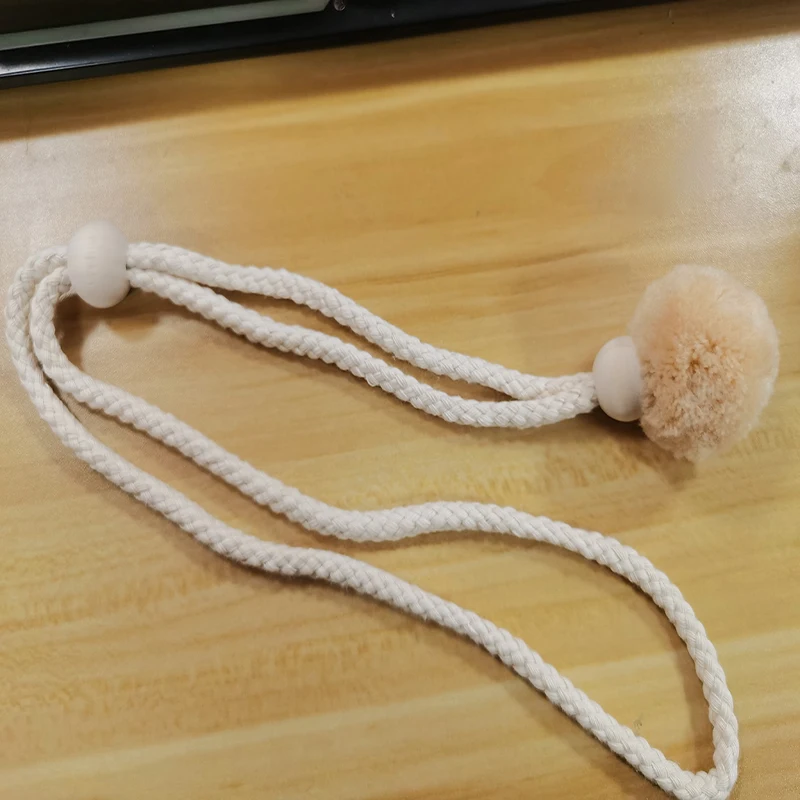 2pc 양모 공 커튼 스트랩 커튼 스트랩 커튼 스트랩 커튼 매달려 공 조절 커튼 스트랩