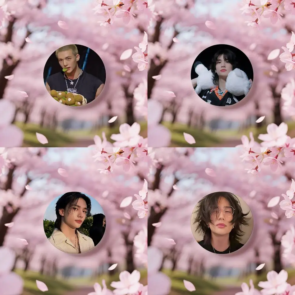 الكورية المعبود H-Hwang-H-Hyunjin-s شارات لطيف زر PinsBrooch الإبداعية مضحك يقتبس شارة الملابس على ظهره مجوهرات هدية للطفل #2