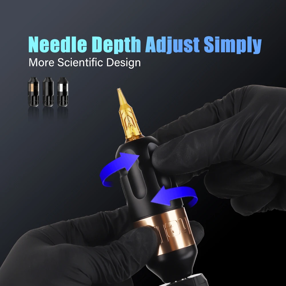 Ambition Tattoo Machine Rotary Pen Kit 2400mAh Wireless Kuark Power Supply Permanent Makeup Eyebrow Lip Tattoo Beginner Artister