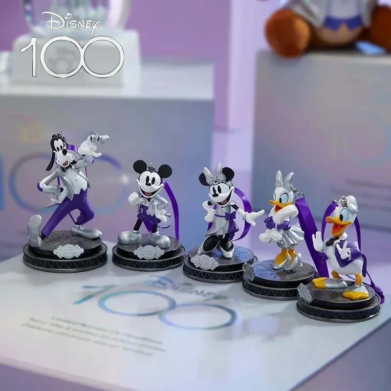 New Disney 100 Adventure Series Mickey And Friends Set Kawaii Anime Figures Garage Kit Model Ornamental Children Gift Collecti