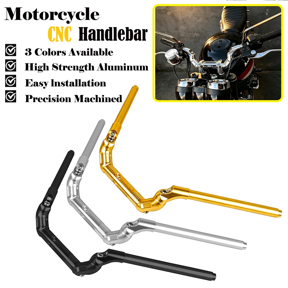 Adjustable Height And Width Motorcycle Handlebars, CNC Aluminum Alloy Handlebars, Suitable for Kawasaki Z900RS 2018-2026