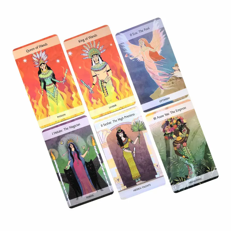 Hot selling All English The Mythic Goddess Tarot Oracle Card Fate Divination Prophecy Card Family Party Game Tarot 78 Card Deck