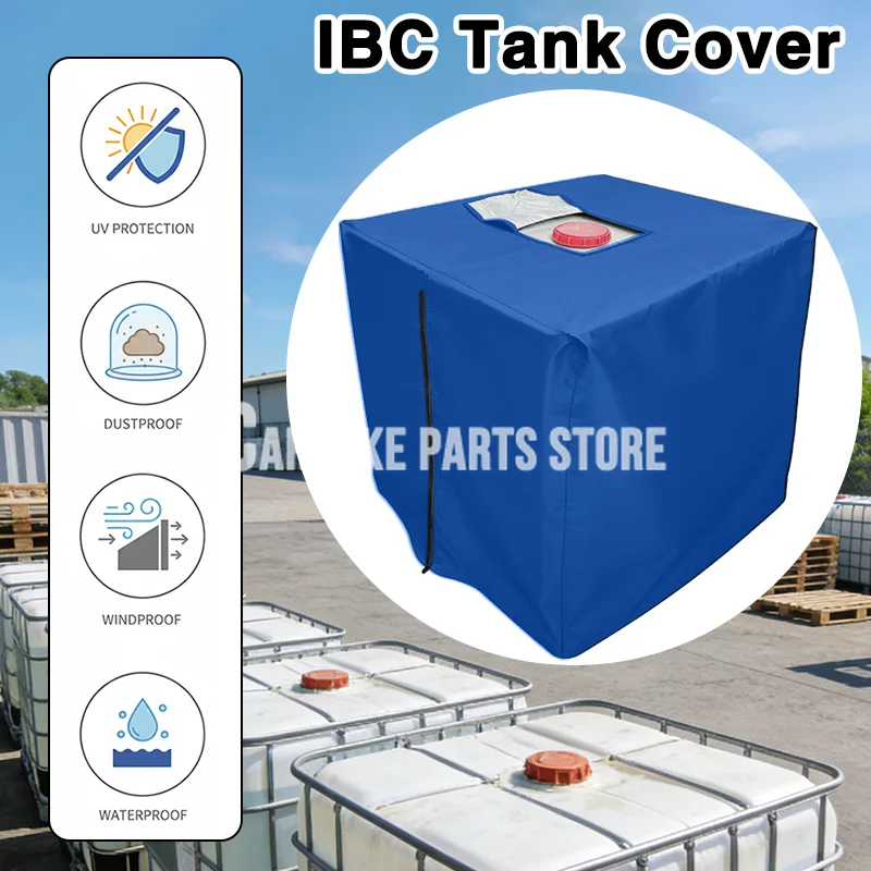 IBC Tank Cover 210D 1000 liter Blue Heavy Cloth Oxford UV Protection 300/600/800L Tote Cover Waterproof Dustproof Cover