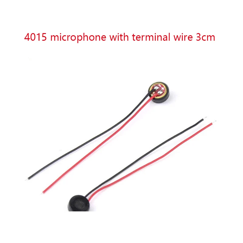 Noise cancelling microphone head 4015 high sensitivity -58DB electret microphone waterproof pickup microphone with cable