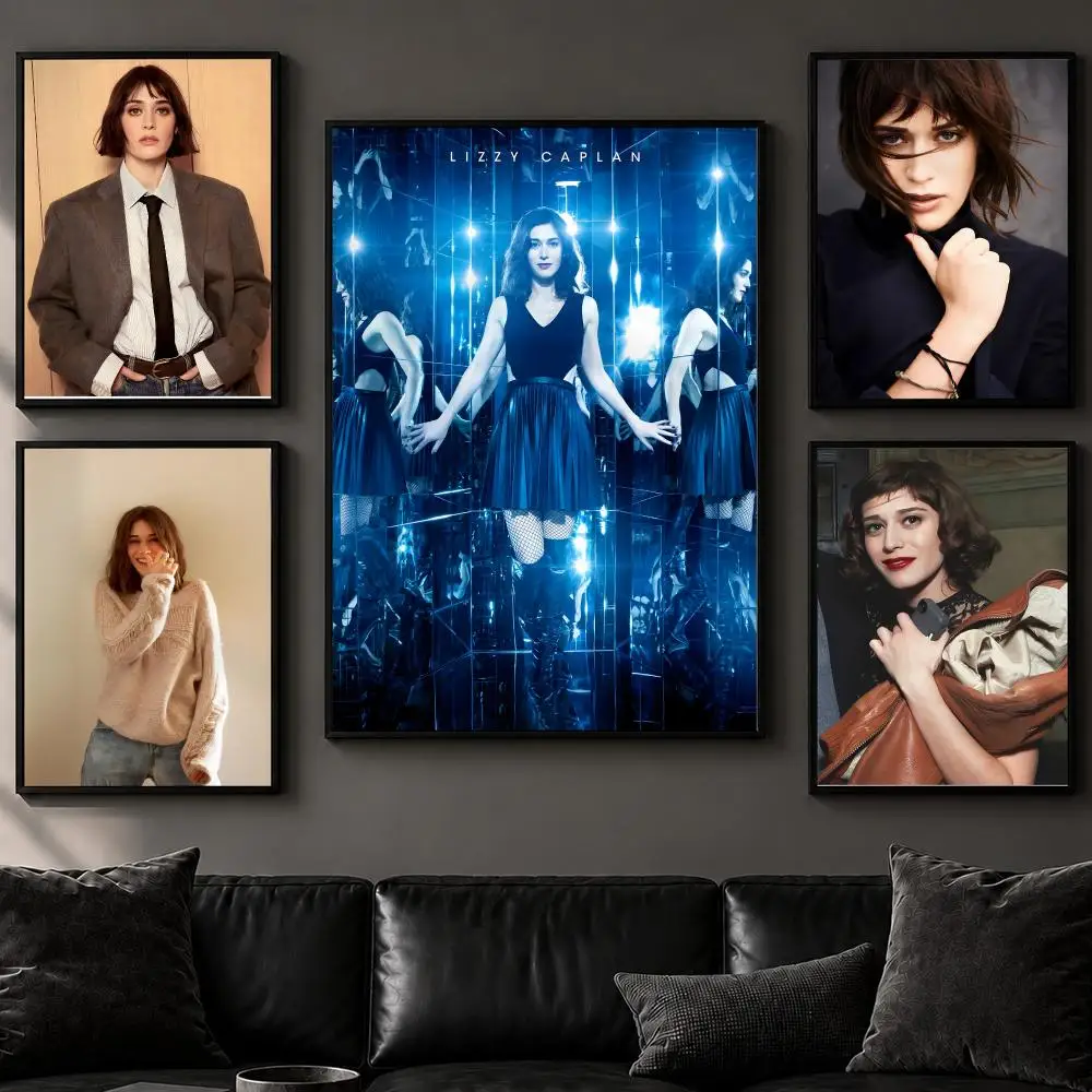 Elegant Actress Lizzy Caplan Poster Art  Self-Adhesive No Glue Residue Wall Decor for Bedroom Living Room