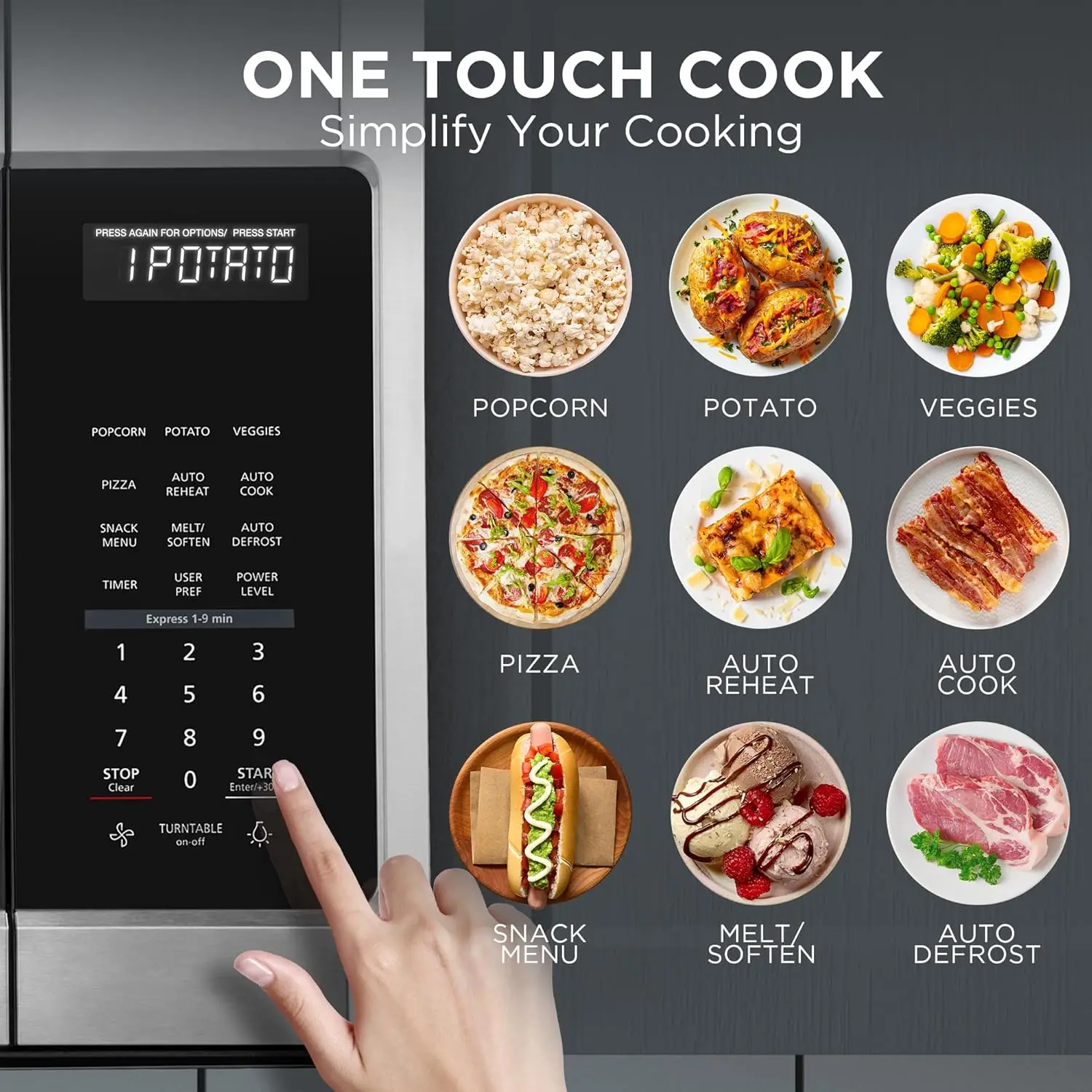 Over The Range Microwave Oven with One Touch, 1000 Watts, 400  and Sensor Cooking