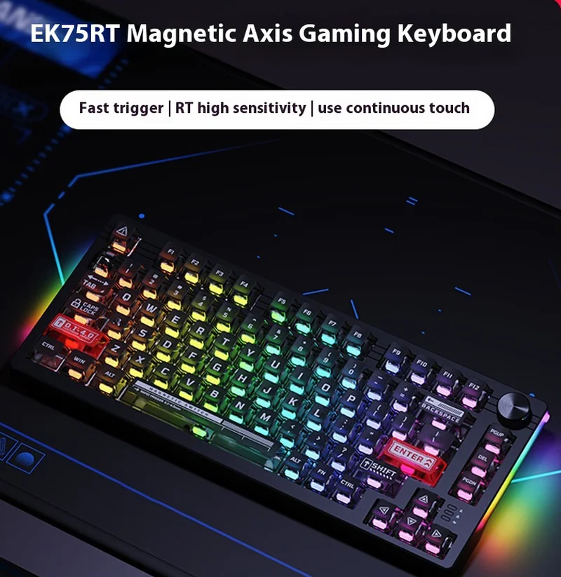 Dalyou Mechanical Keyboard Ek75 Magnetic Axis Mechanical Keyboard Esports Game Office Special Keyboard Wired Rt Adjustable