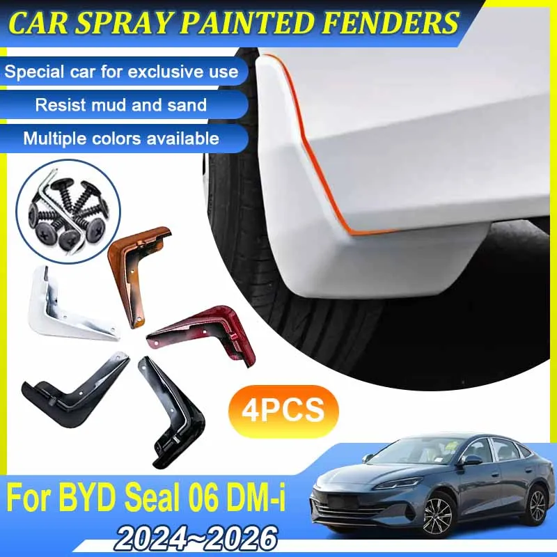 

Car Fender For BYD Seal 06 DM-i 2024 2025 2026 Baking Paint Anti-fouling Mudguard Mud Flaps Guard Splash Flap Auto Accessories