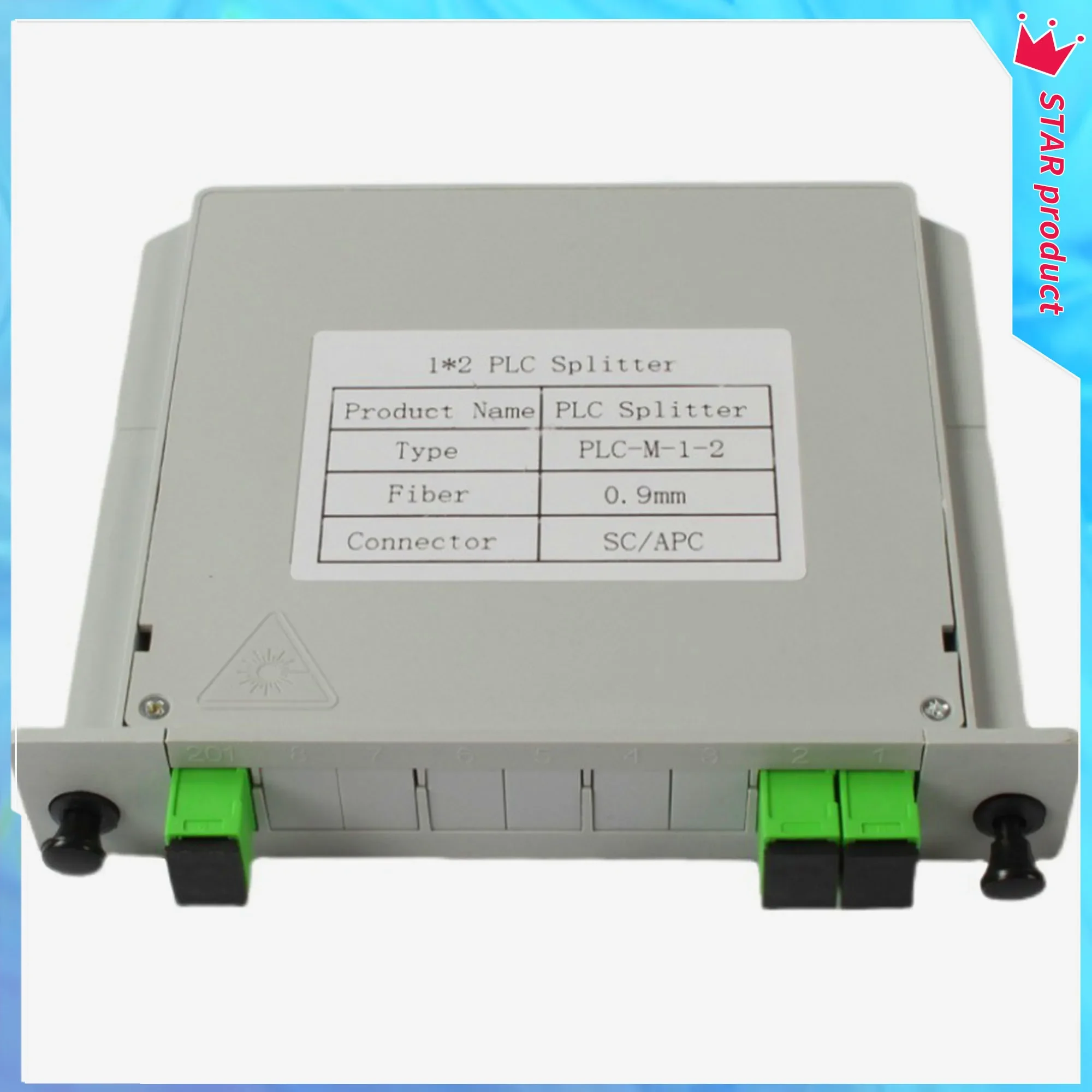 SC APC Fiber Optic Splitter 1x2 Optical PLC Box Plug-in Type Optic Splitter PLC CATV Network Optical Fiber Connection Splitter