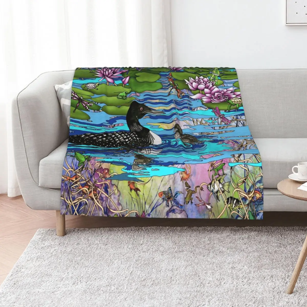 لونز والزنابق المائية رمي بطانية شعر فروي هدية مضحكة أغطية السرير البطانيات #1