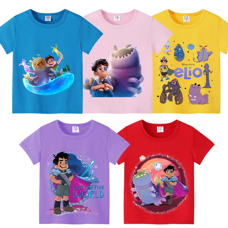 

Elio Kids T-shirt Summer Children Disneys Movie Cotton Short Sleeve Tops Boy Anime Fashion Cute Tee Girls Casual Clothes Gift