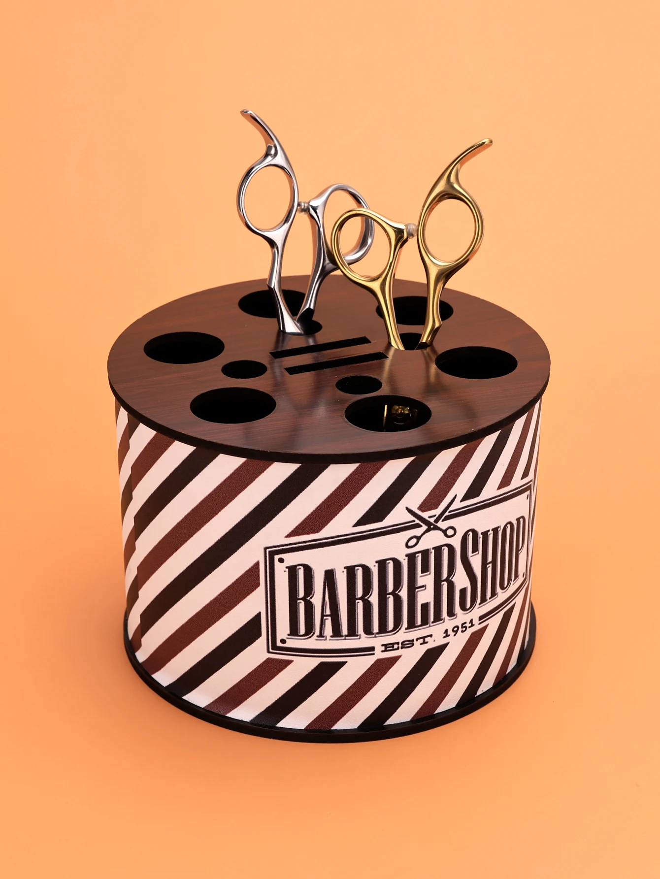 

Barber Comb Scissors Storage Rack Salon Hairbrush Inserting Holder Hairdressing Tool Storage Box Beauty Cosmetic Brush Organizer