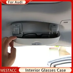 Car Sunglasses Holder Glasses Case Box for Audi A3 A4 B6 B8 A6 C6 80 B5 B7 A5 Q5 TT 8P 100 8L C7 8V A1 S3 Q3 A8 B9 A7 2012-2021