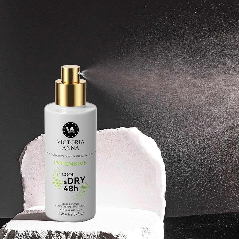 Deodorant Spray VICTORIA ANNA 72 Hours Dryness Dispel Odors Deodorize Alcohol Free Dry Body Splash Women Travel Size Men Gift