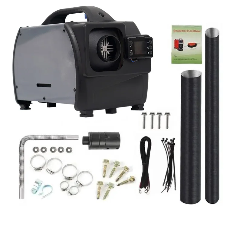 

New Portable air Parking Heater 5KW 12V 24V 220V Integrated diesel Gray air Heater