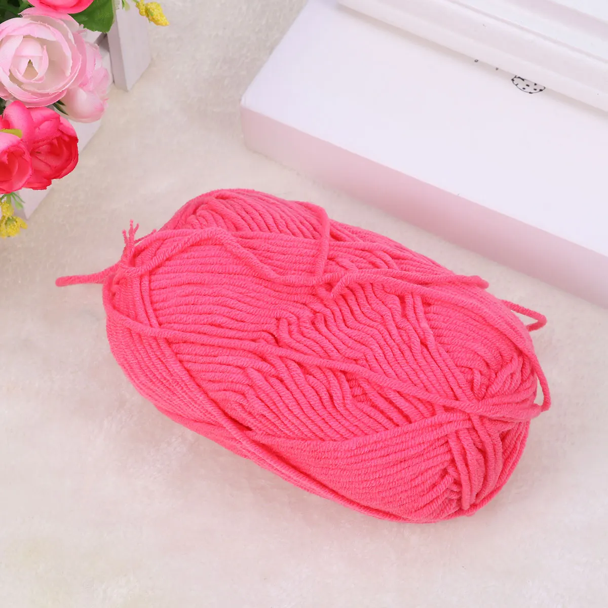 

50G Milk Cotton Yarn Chunky Weight for Knitting Crochet Sweaters Shawls Scarves Felting Spinning Weaving Soft Comfortable Yarn