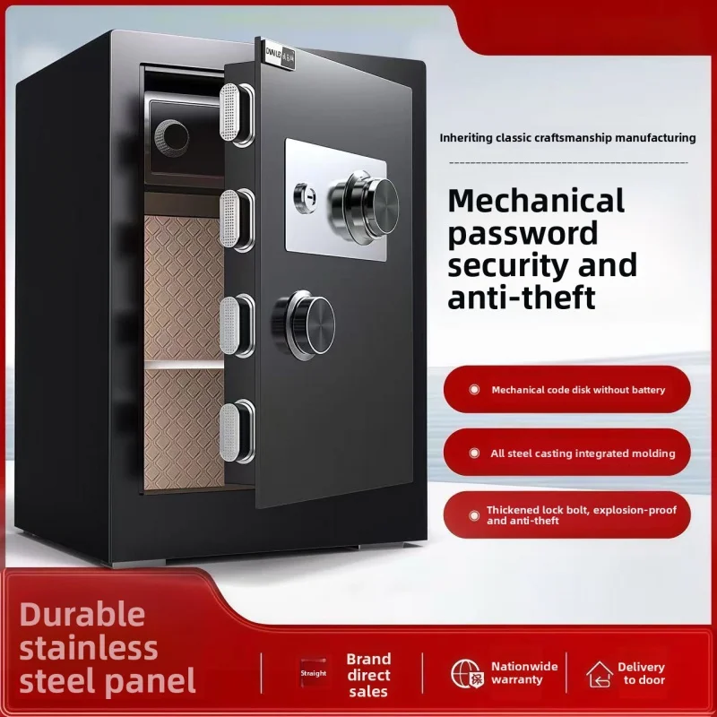 

Сейф с механической блокировкой высотой 70 см, противоугонный сейф в ретро-стиле, утолщенный сейф из сплава, домашний сейф, сейф для небольшого офиса