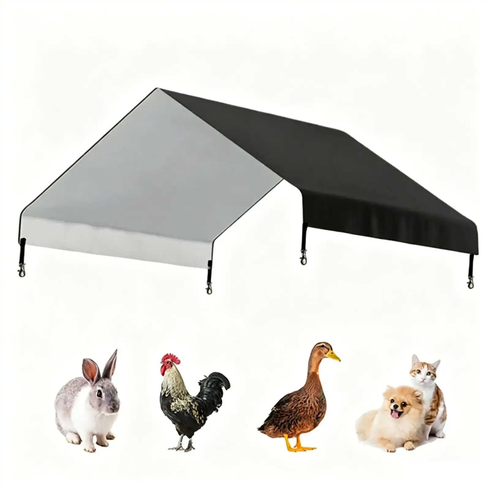 Large Weather Resistant Shade Cloth for Cage Chickens Outdoor Chicken Coop Accessories Easy Setup