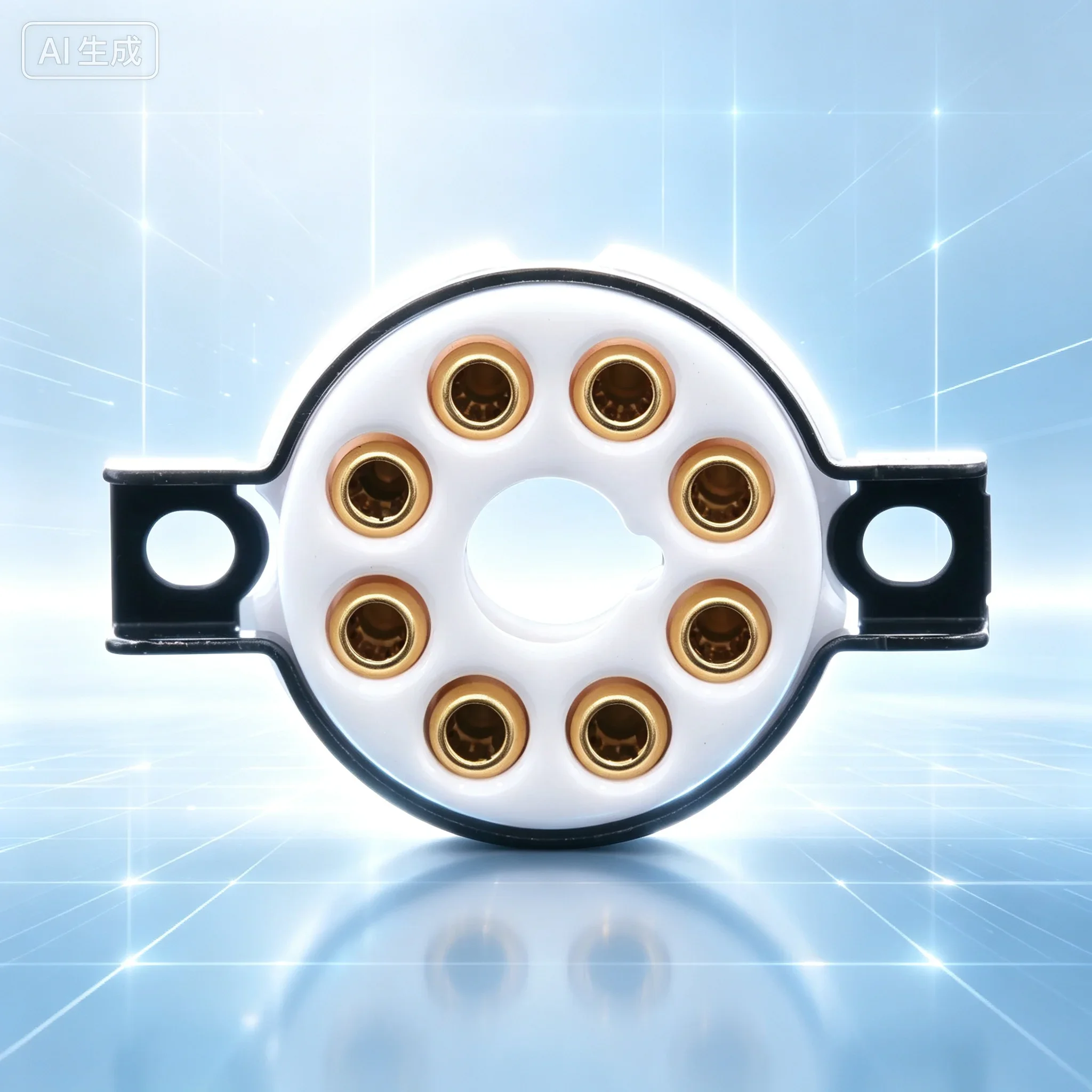 Premium EIZZ Ceramic Tube Socket Base for 8pin Octal Gold Brass Pins EL34 KT88 6550 6V6 274B 6L6 Hifi AMP DIY