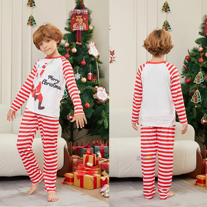 Christmas Pajamas Matching Family Outfits 2025 News Adult Kid Pajamas Clothes Set Baby Rompers Casual Sleepwear Xmas Family Look