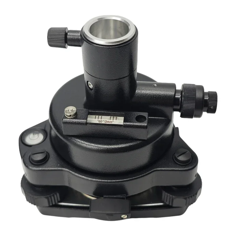 Black Three-Jaw Tribrach With Adaptor For Trimble Pentax Nikon And Other Brand Total Station Prism Adapter With Optical Plummet