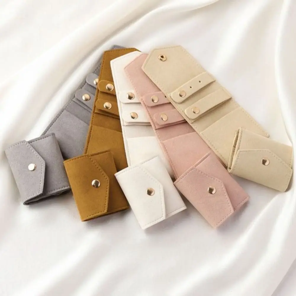 

Solid Color Velvet Jewelry Display Bag Jewelry Display Container Necklace Ring Bag Portable Jewelry Case Earring Organizer Women