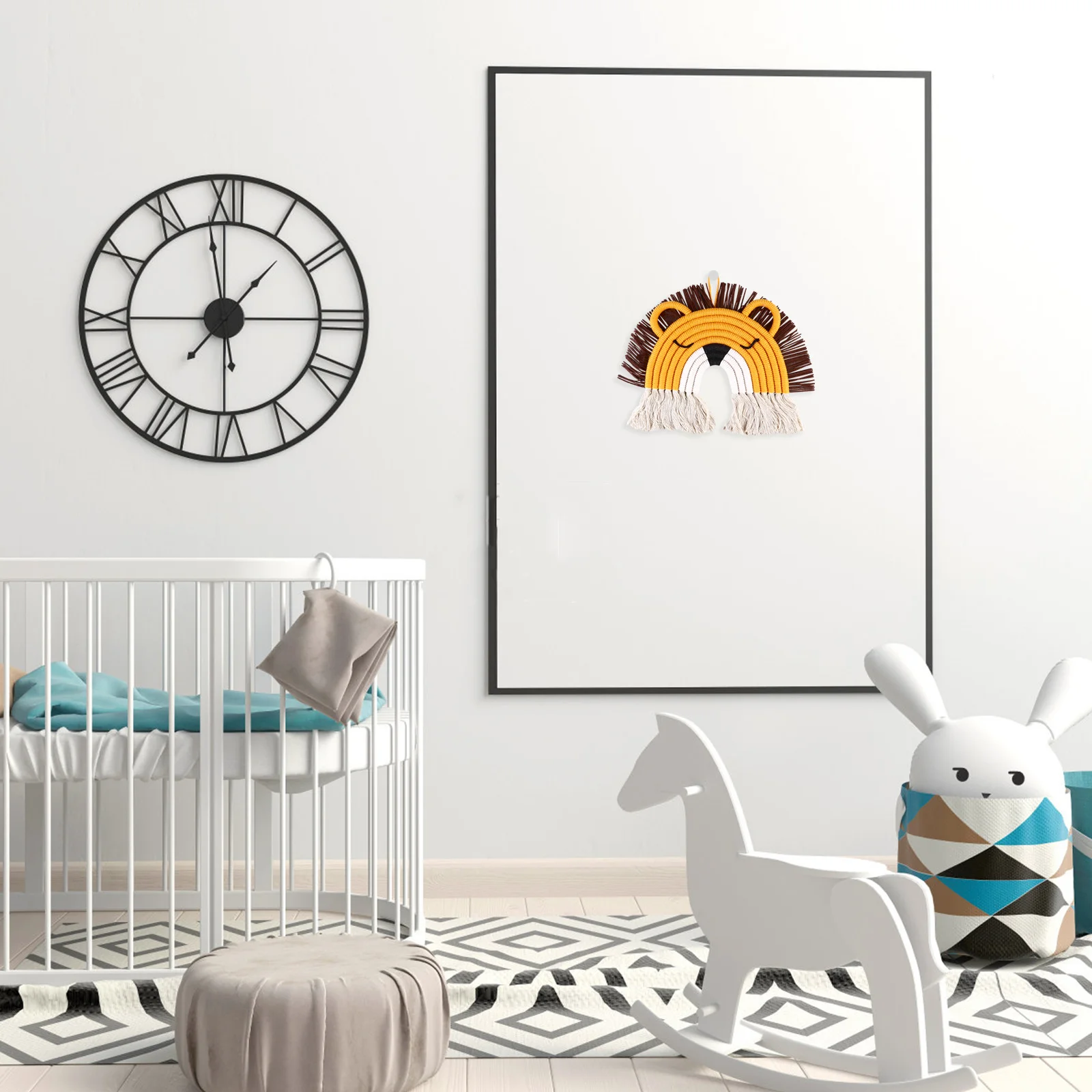 

Nordic Style Children'S Room Wall Hanging Decor, Cotton Pendant For Home Party Festival Decoration, Wall Art Adornment