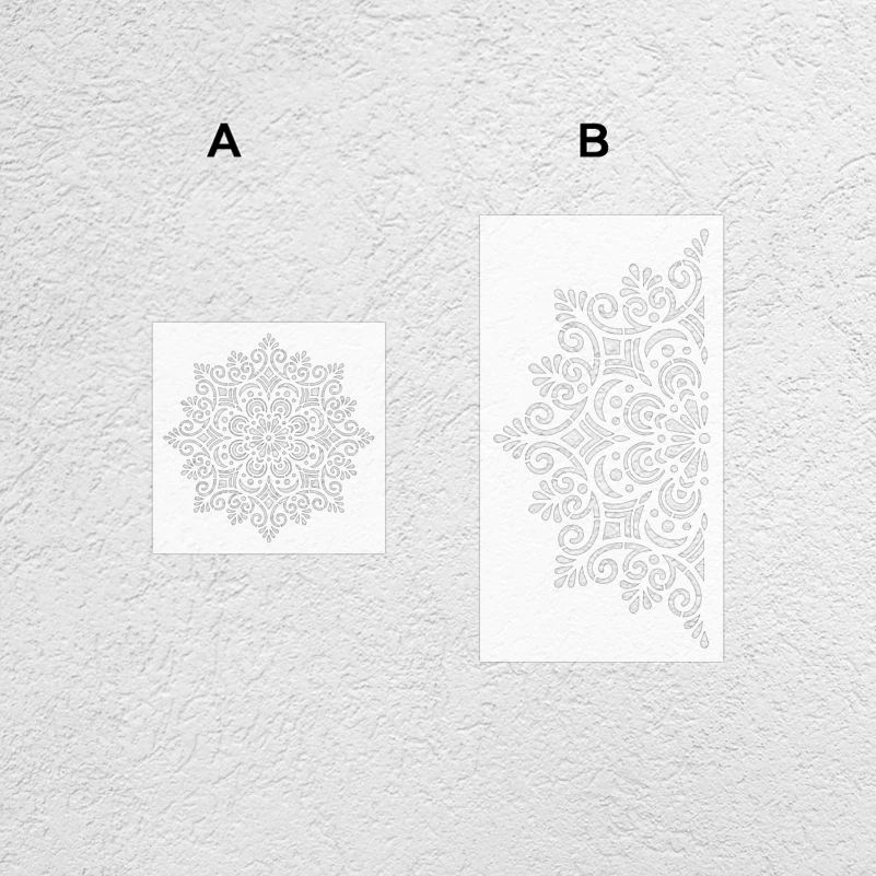 40cm - 80cm Stencil Wall Decor For Painting Plaster Template To Paint Decorative Furniture Mandala Round Flower Lotus S301