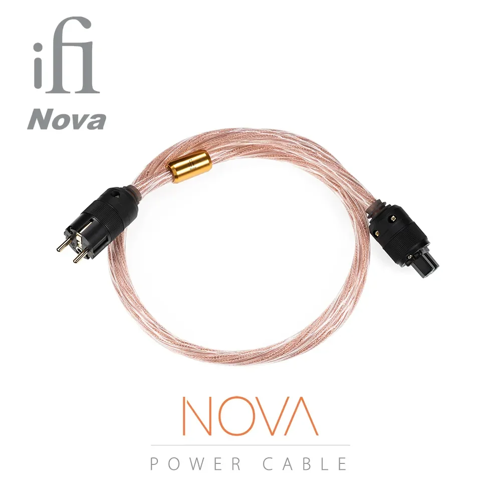 

iFi Nova 1.8m HiFi Audio Active Filtered Power Cable Geometric Pure Copper Balance Line Double annular helix Safety Ground Zero