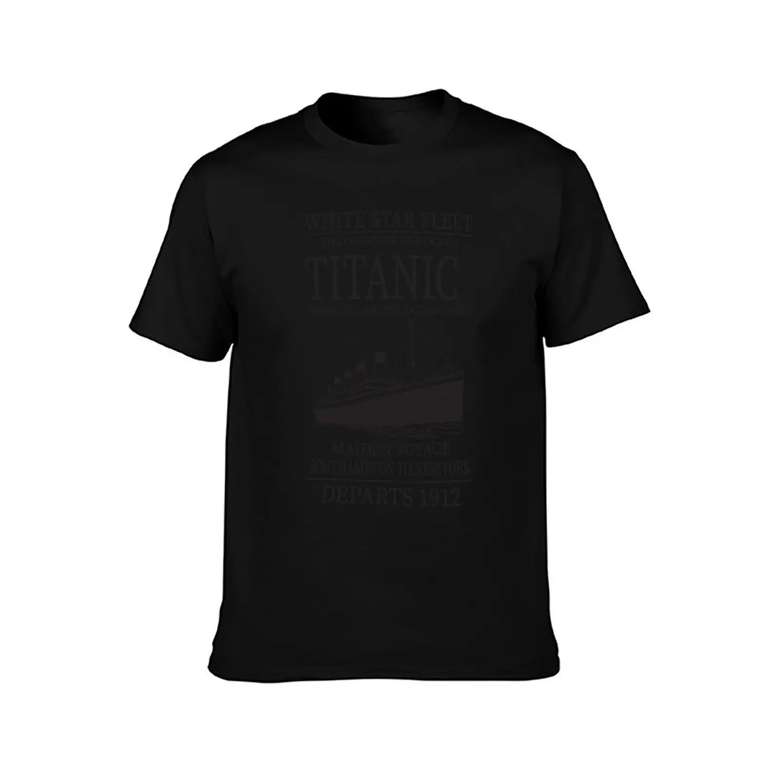 Titanic Vintage Poster Cruise Sinking Ship Atlantic Ocean Maiden Voyage T-Shirt Summer Casual Cotton Tee Vintage Graphic Print