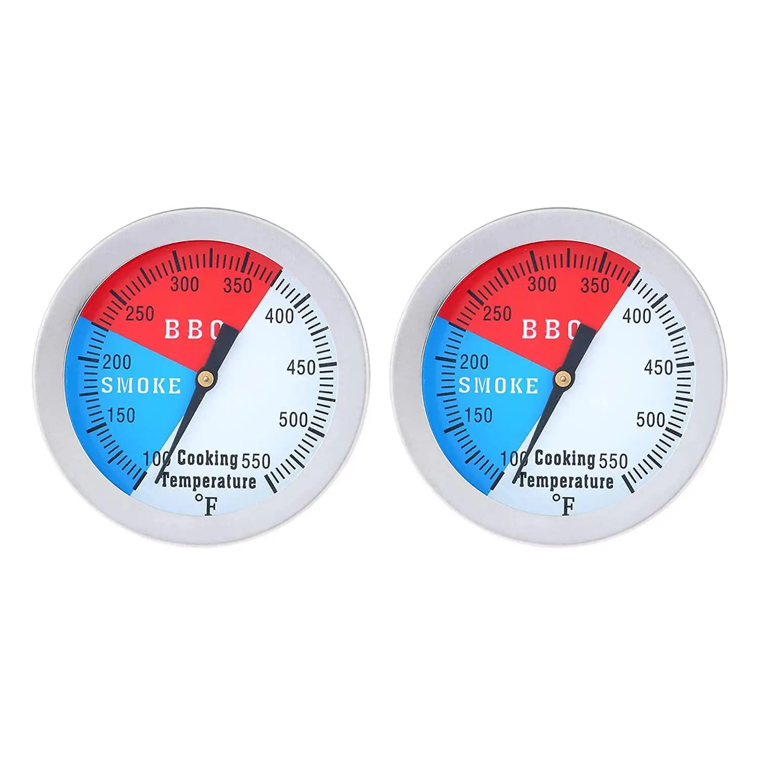 

2“ Grill Thermometer Smoker Temperature Gauge Charcoal Grill Pit Smoker Thermometer Heat Indicator for Meat Cooking