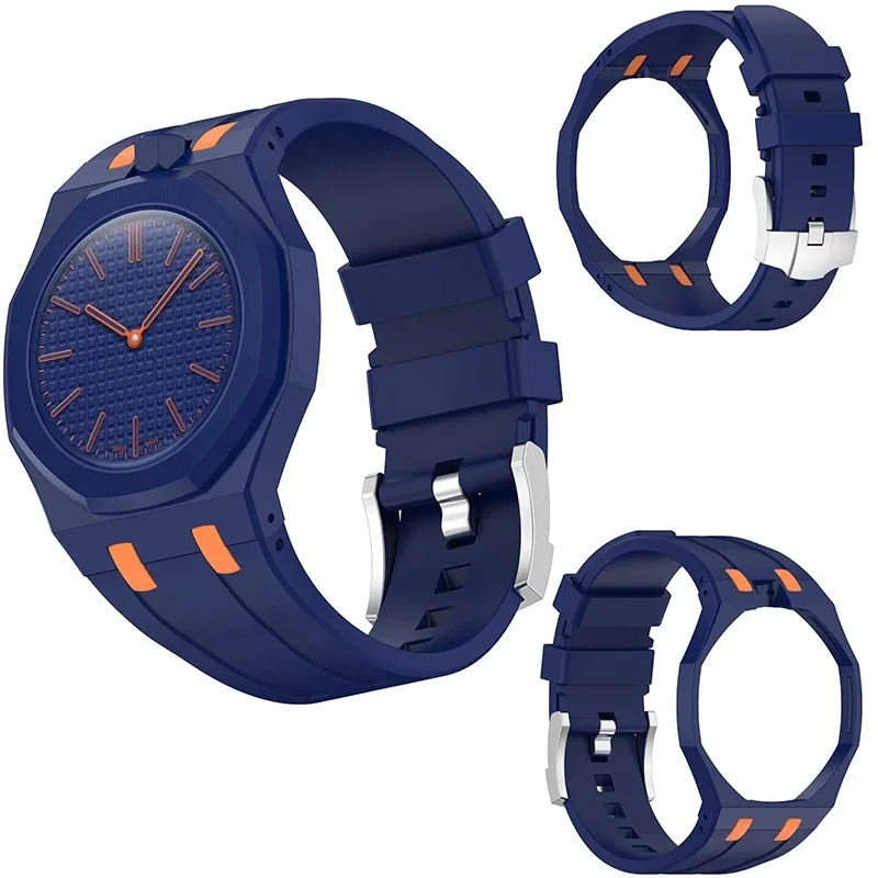 Change To Integrated Modification Hot 1 PC Case+Silicone Strap for Swatch X AP Royal High Quality Pop Pocket Watch Accessories
