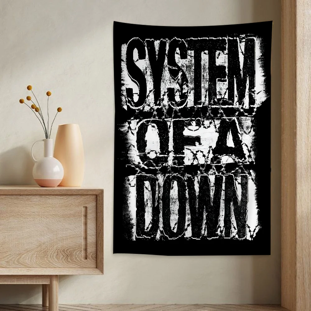 System of a Down Band Tapestry Anime Tapestry Hanging Tarot Hippie Wall Rugs Dorm Wall Hanging Sheets