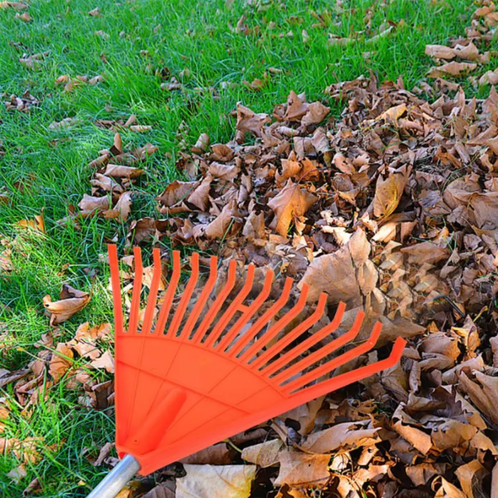 Plastic Grass Rake High Strength High Hardness Weeding Rake Head Portable Compact Small Shrub Gardening Tool Lawn Cleaning