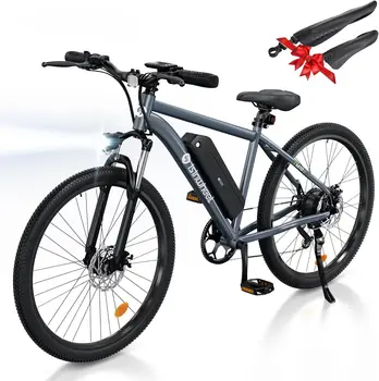 Image Blue,M10 Electric Bike Adult 500W, 26" Commuting Electric Mountain Bike 20MPH Max Range 55+ Miles, Removable Battery, Profession