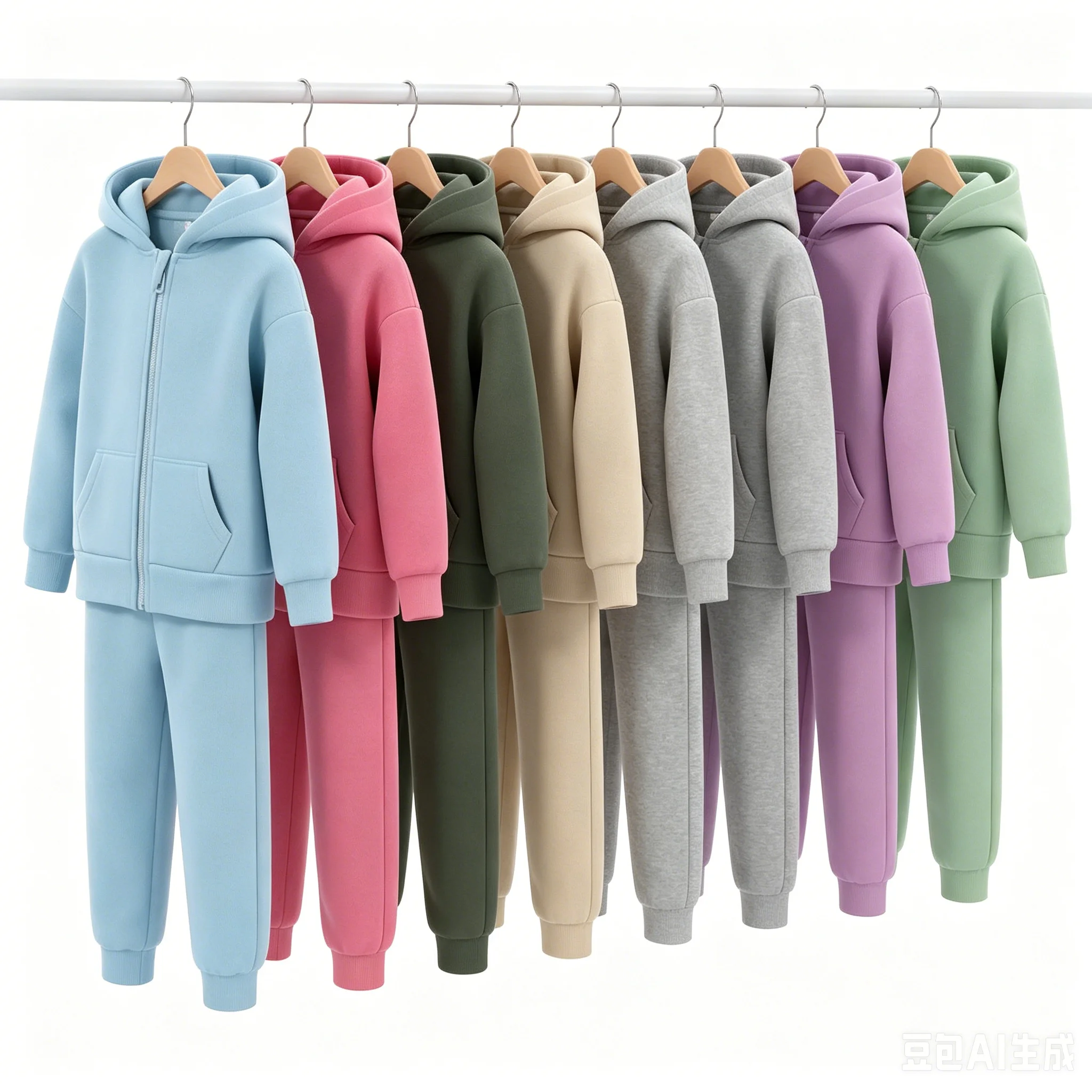 

Toddler Hoodie Jogger Set Fleece Warm Autumn Winter 2 Piece Outfit Zip Hoodie Pants Boys Girls Casual Daily Wear Kids Tracksuit