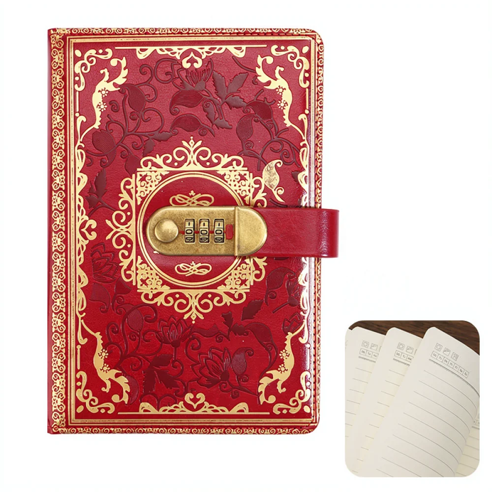 Secure Secret Diary A5 Notebook Password Lock Journal Daily Planner Writing Pad Office Business Stationery