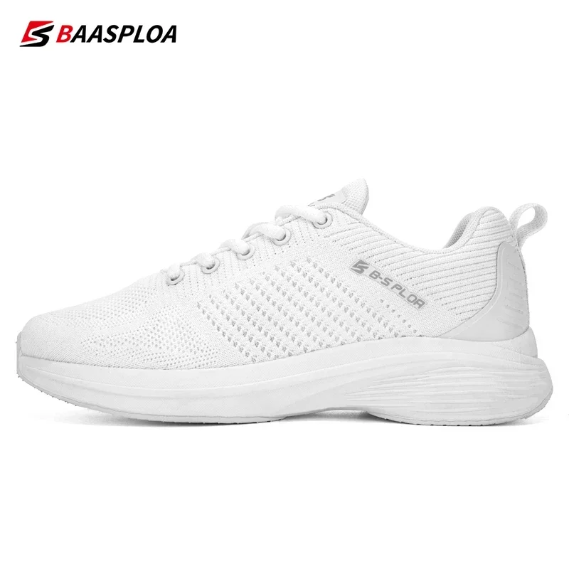 Bassploa Męskie buty sportowe Nowa moda wiosenna Buty do biegania Siatkowe oddychające lekkie trampki dla mężczyzn Sznurowane