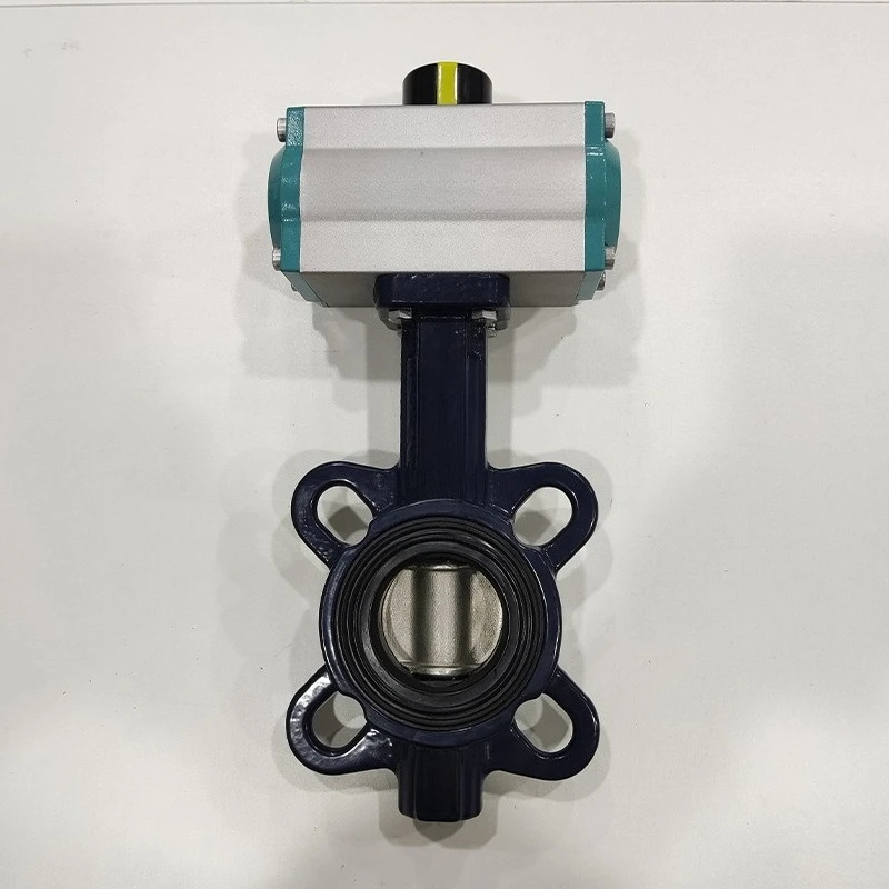 Electric Pneumatic Clip Butterfly Valve Standard On-Off Valve DN25 65 Body Plate 304 Seat