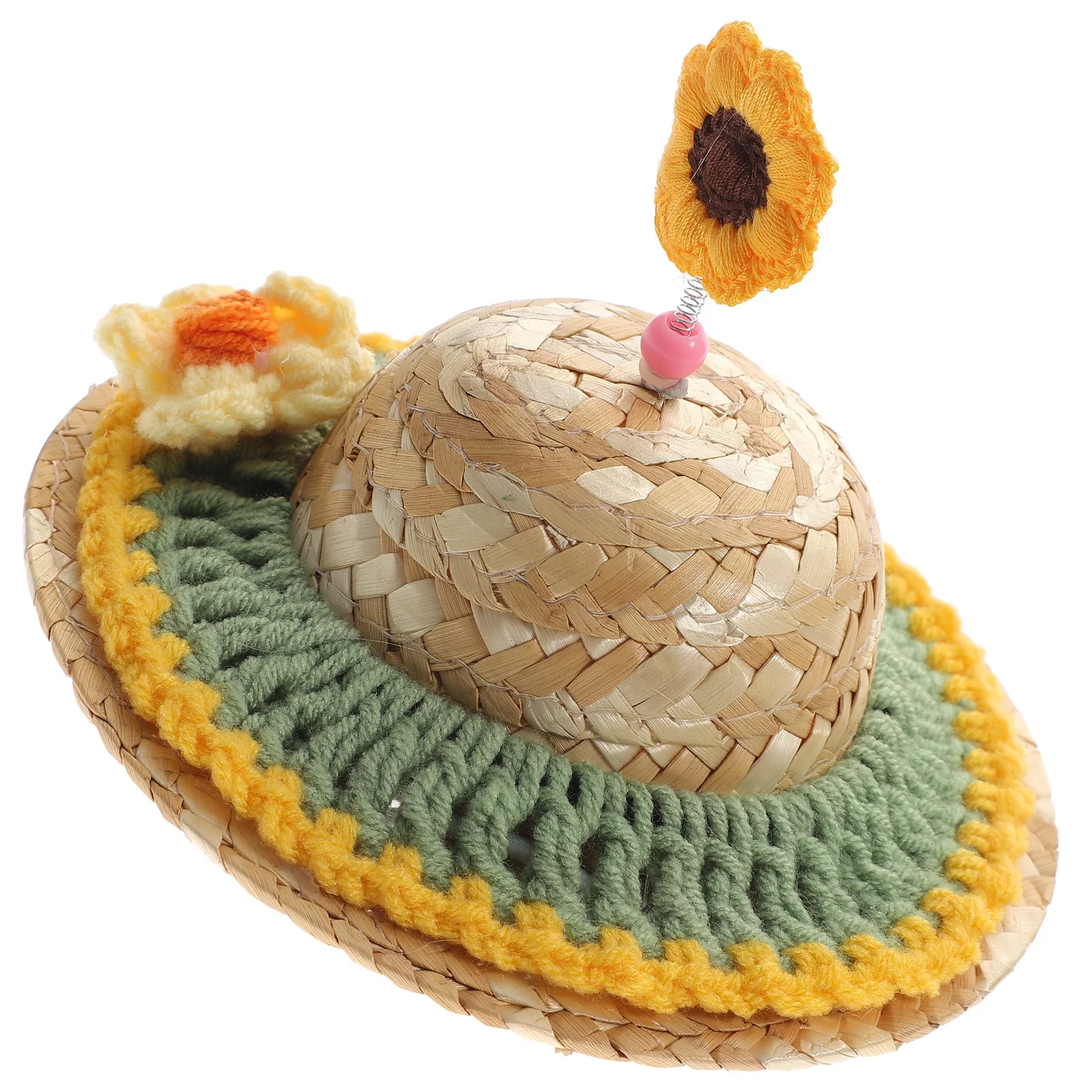 

Pet Hat Puppy Straw Adjustable Decorative Birthday Hat Dog Party Cosplay Headdress Small Dog Cat Accessory Pet Headgear