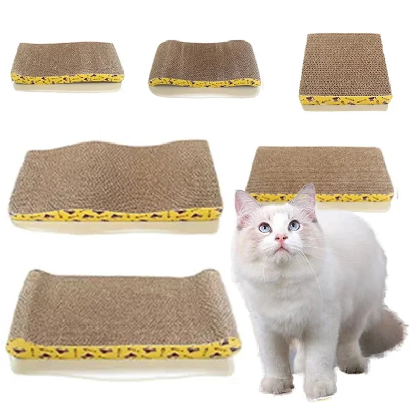 New Cat Toys Pet Cat Scratching Board Corrugated Cardboard Pad Grinding Nails Interactive Protecting Furniture Cats Scratcher