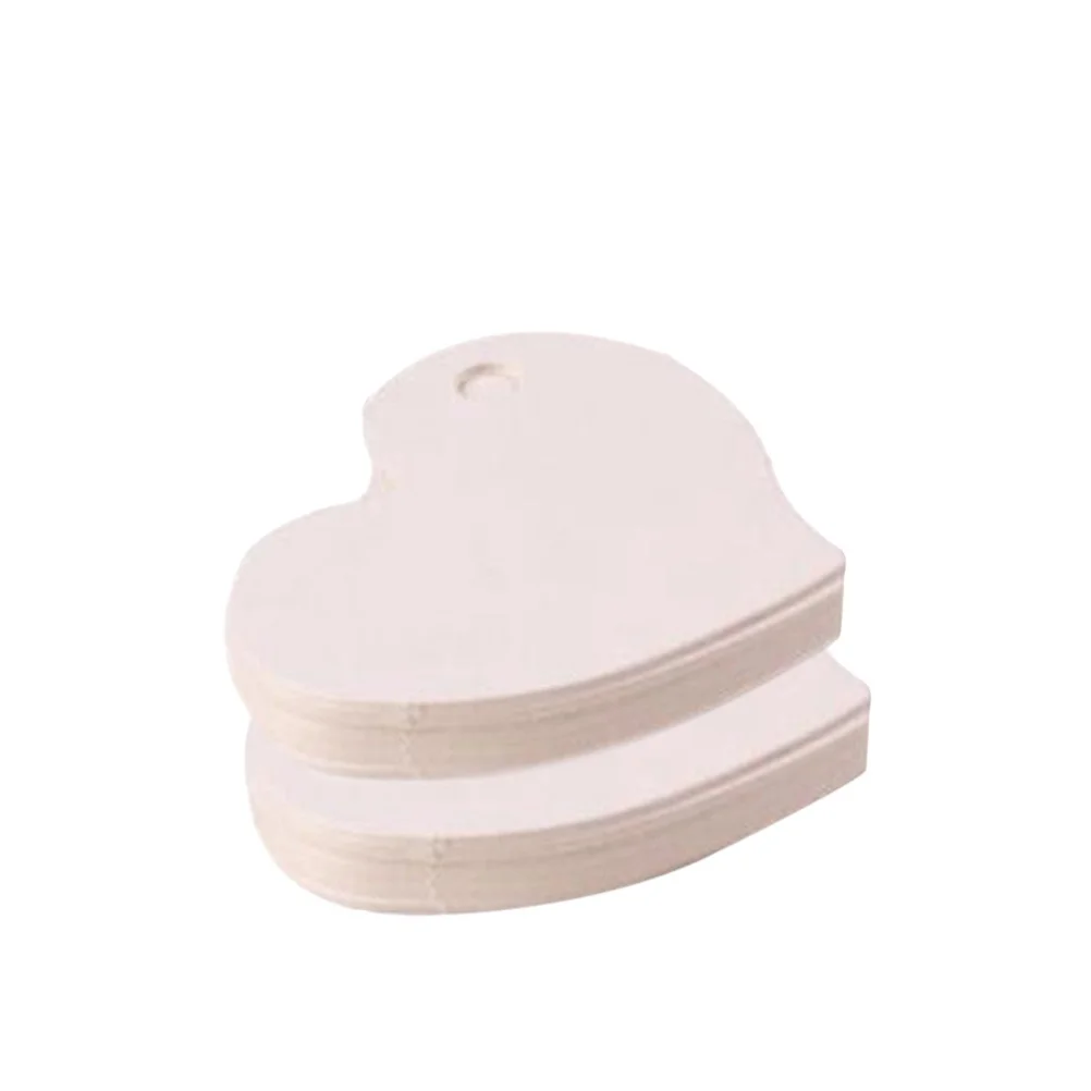 

50Pcs White Heart Shape Paper Tags 45x4cm Craft Gift Labels Wedding Decoration for Gift Boxes Bags Scrapbooking