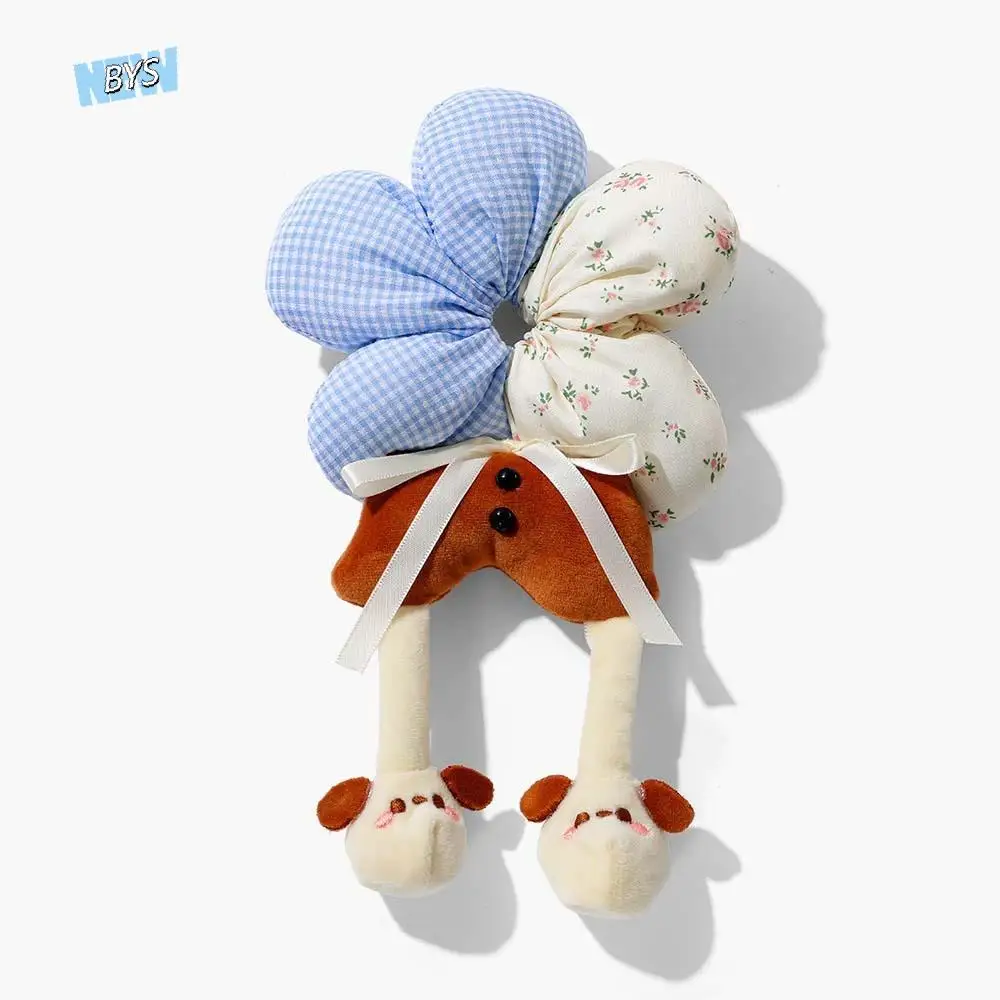 

Cartoon Animal Butt Hair Rope Cloth Cute Cotton Filled Scrunchies Elastic Large Intestine Circle Plaid Flower Hair Ring
